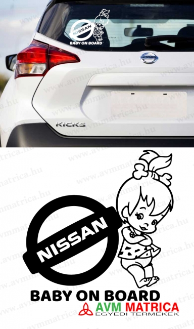 Nissan baby on board autómatrica - kislány Nissan baby on board autómatrica - kislány