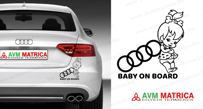 Audi baby on board - csajos autómatrica