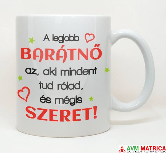 A legjobb barátnő aki mindent tud bögre