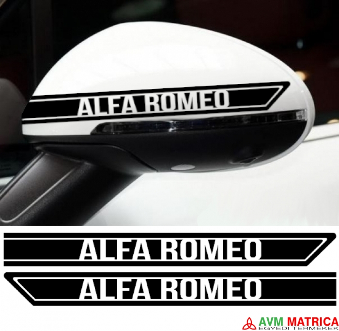 Alfa Romeo visszapillantó dekorcsík 6 matrica Alfa Romeo visszapillantó dekorcsík 6 matrica