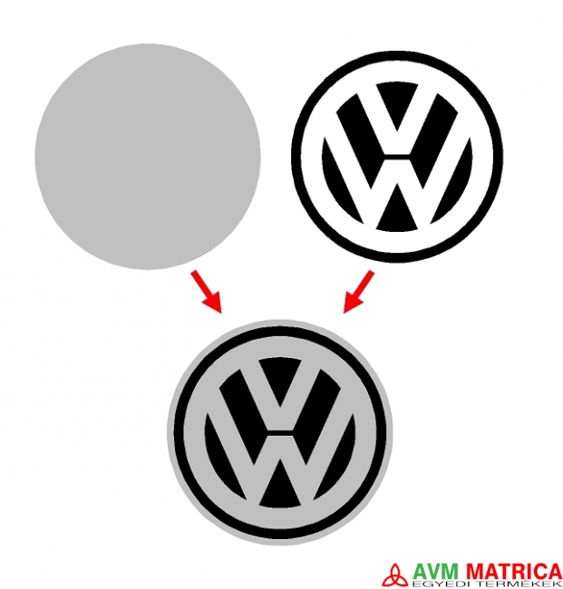VW felni közép matrica