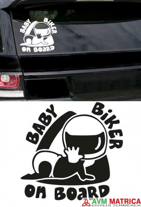Baby biker on board matrica
