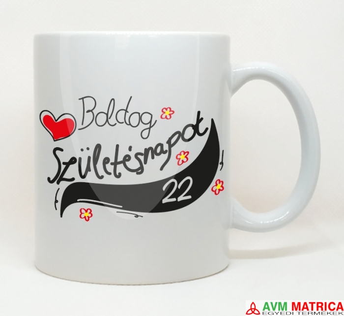 Boldog születésnapot bögre