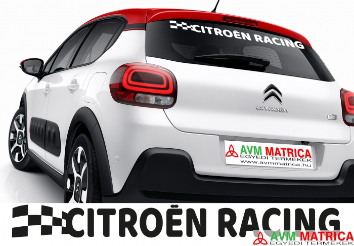 Citroen racing szélvédőmatrica Citroen racing szélvédőmatrica