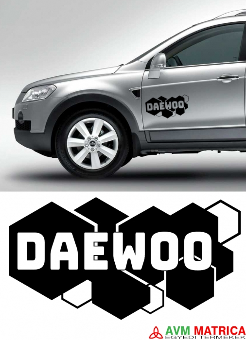 Méhsejt hátteres Daewoo matrica autóra Méhsejt hátteres Daewoo matrica autóra