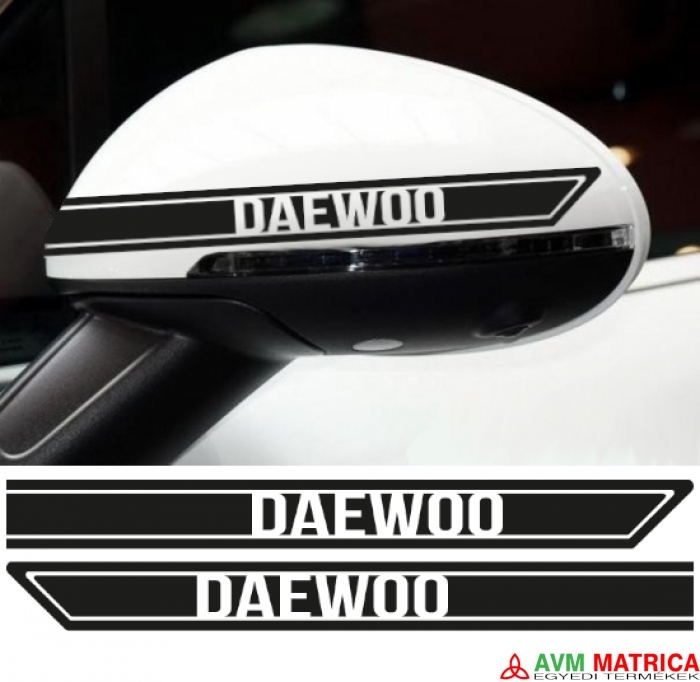 Daewoo visszapillantó dekorcsík 6 matrica Daewoo visszapillantó dekorcsík 6 matrica