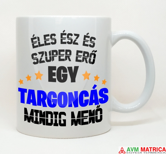 Éles ész és szuper erő - targoncás bögre