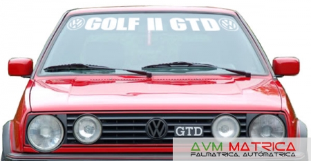 GOLF II GTD szélvédőmatrica