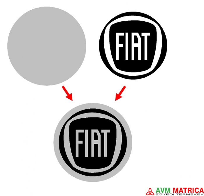 Fiat felni közép matrica