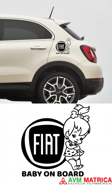 Fiat baby on board - kislányos autómatrica Fiat baby on board - kislányos autómatrica