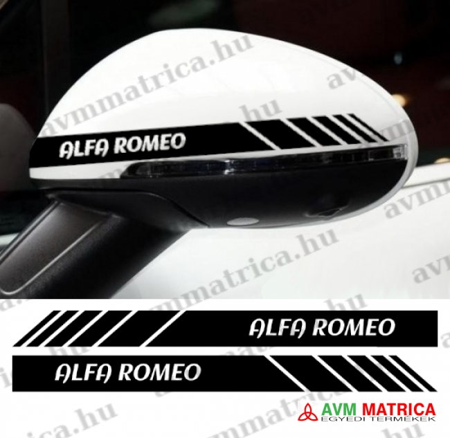 Alfa Romeo visszapillantó dekorcsík 1 matrica Alfa Romeo visszapillantó dekorcsík 1 matrica