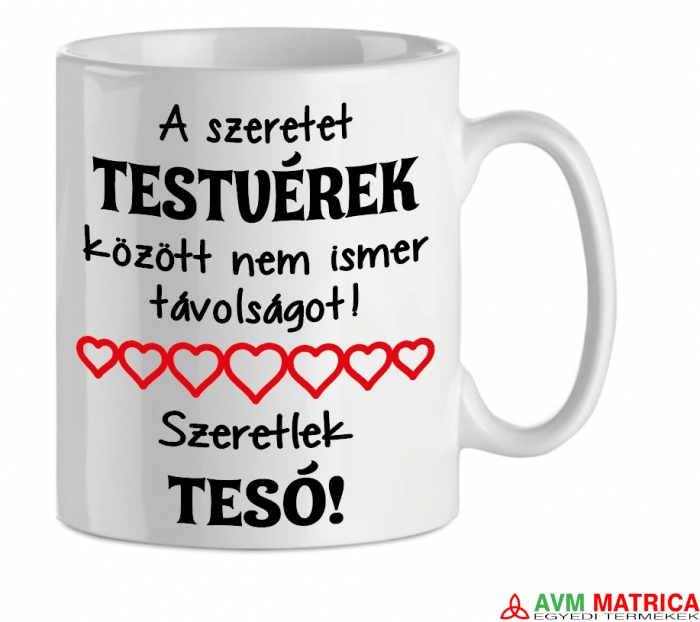 A szeretet testvérek között... bögre