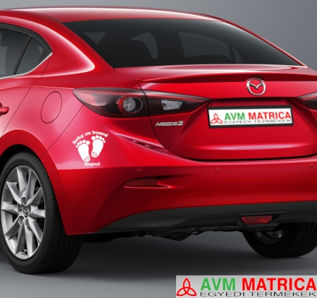 Mazda baby on board lábnyom autómatrica