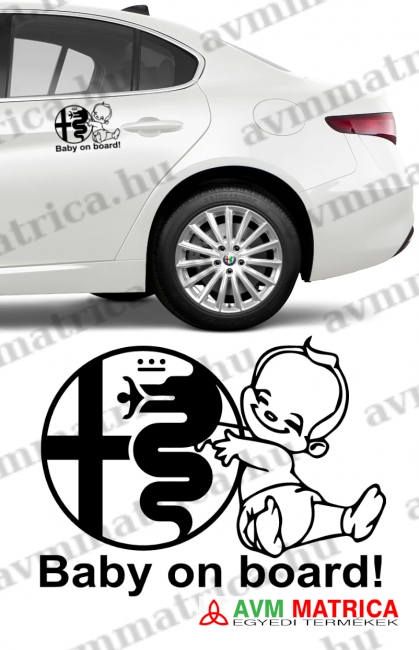 Alfa Romeo baby on board 2 matrica Alfa Romeo baby on board 2 matrica