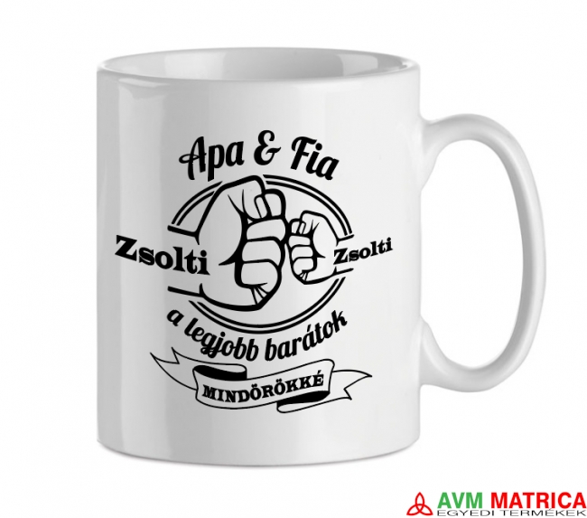 Apa és fia a legjobb barátok bögre