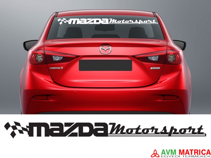 Mazda motorsport szélvédőmatrica Mazda motorsport szélvédőmatrica