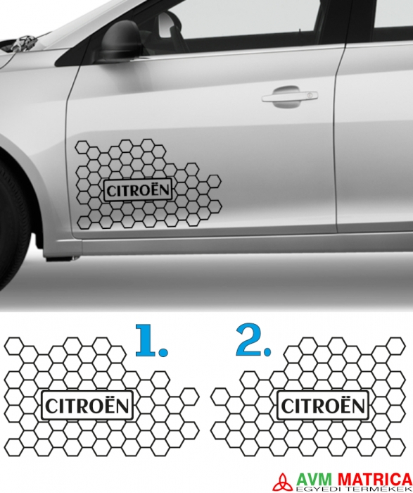 Citroen méhsejt rács matrica