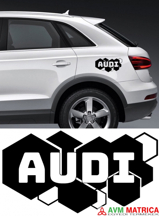 Méhsejt hátteres Audi matrica Méhsejt hátteres Audi matrica
