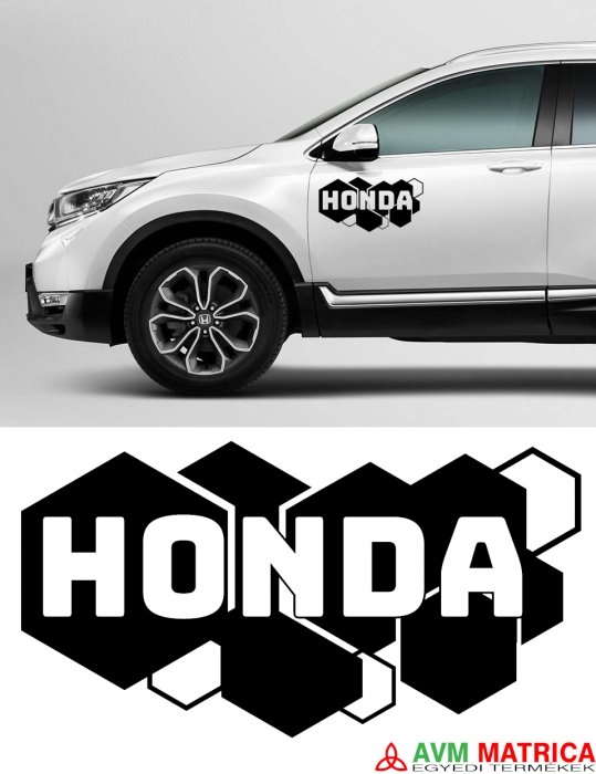 Méhsejt hátteres Honda matrica