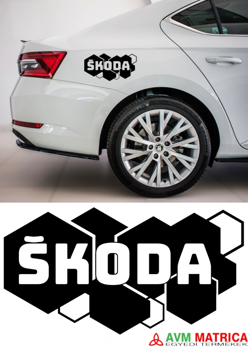 Méhsejt hátteres Skoda matrica Méhsejt hátteres Skoda matrica