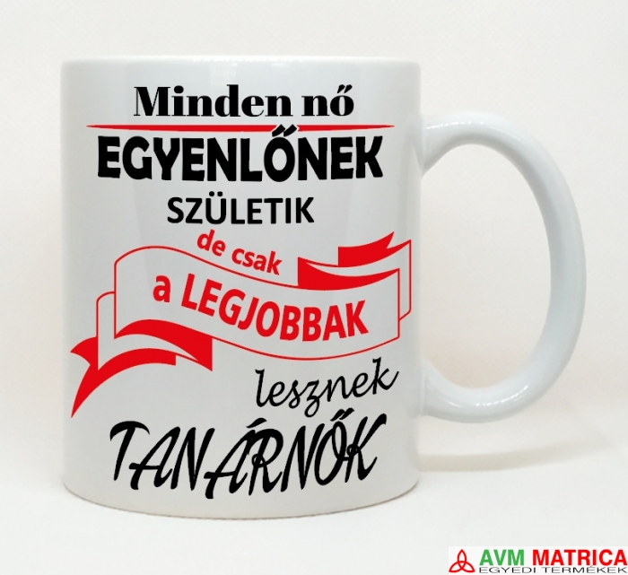 Minden nő egyenlőnek születik - tanárnők bögre