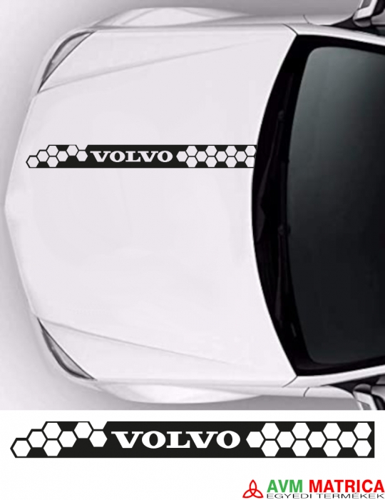 Volvo motorháztető matrica 3 méhsejt rácsos Volvo motorháztető matrica 3 méhsejt rácsos