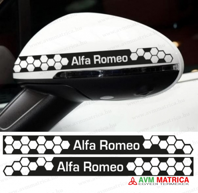 Alfa Romeo visszapillantó dekorcsík 5 matrica