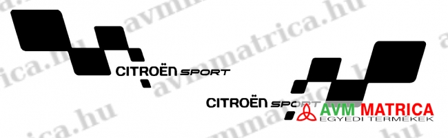 Citroen sport kockás zászlóval matrica Citroen sport kockás zászlóval matrica