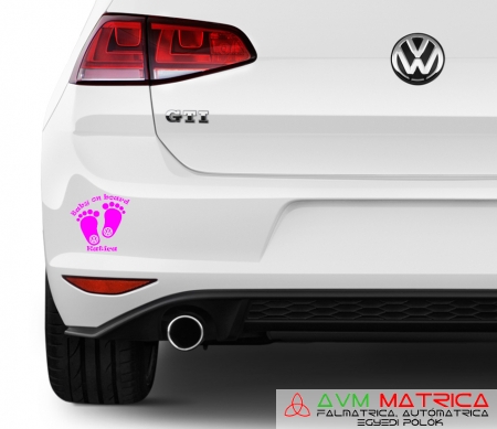 Volkswagen baby on board lábnyom autómatrica Volkswagen baby on board lábnyom autómatrica