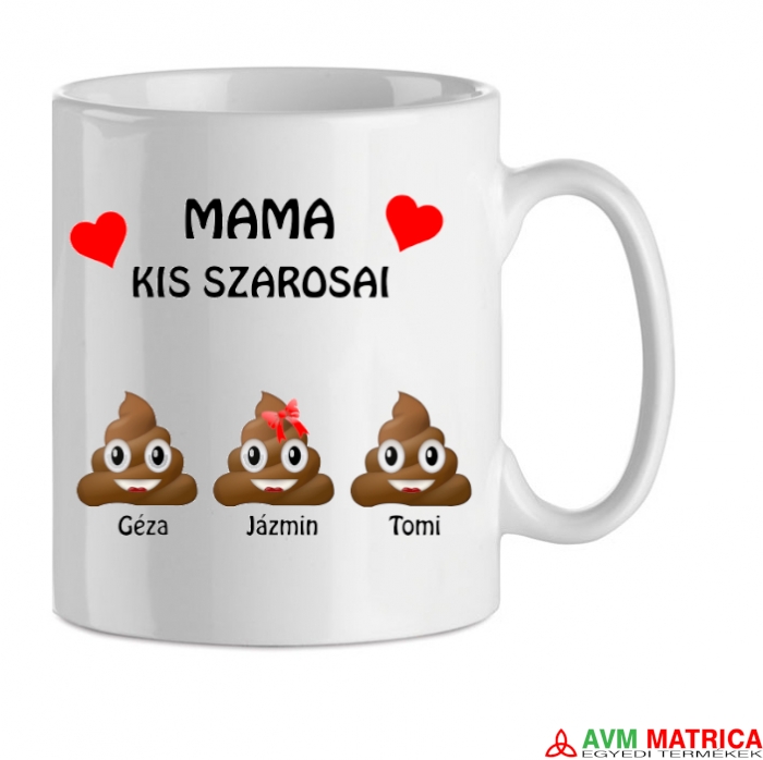 Mama kicsi szarosai bögre