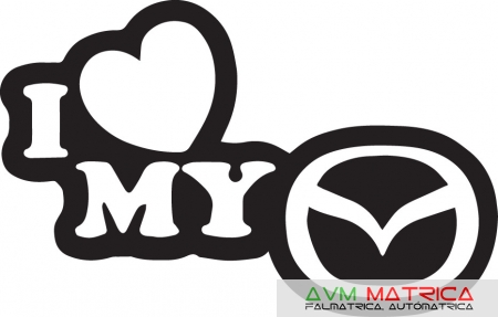I love mazda autó matrica I love mazda autó matrica