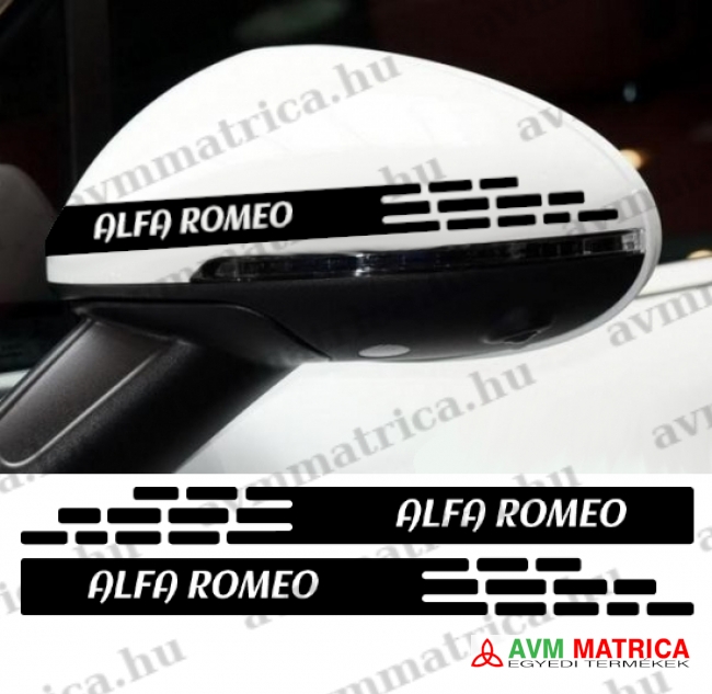 Alfa Romeo visszapillantó dekorcsík 3 matrica Alfa Romeo visszapillantó dekorcsík 3 matrica