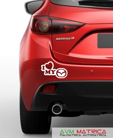 I love mazda autó matrica I love mazda autó matrica