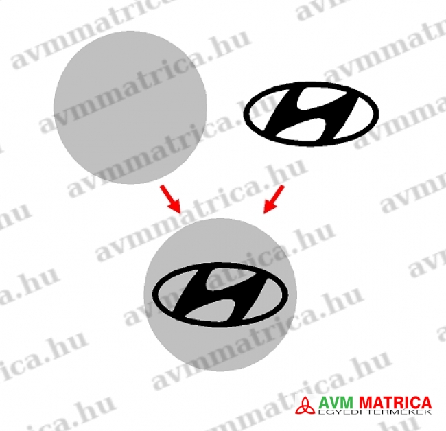 Hyundai felni közép matrica