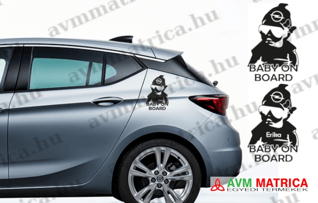 Baby on board - lányos - Opel 2 autómatrica