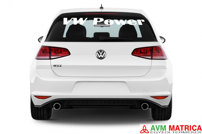 VW Power szélvédőmatrica