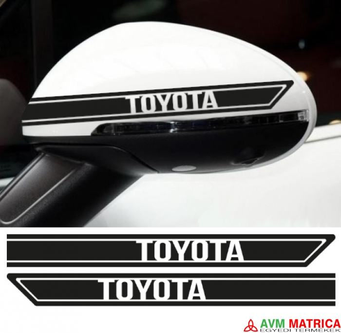 Toyota visszapillantó dekorcsík 6 matrica Toyota visszapillantó dekorcsík 6 matrica