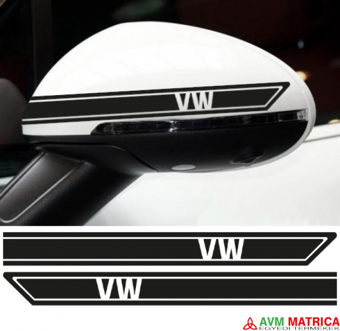 VW visszapillantó dekorcsík matrica 6 VW visszapillantó dekorcsík matrica 6