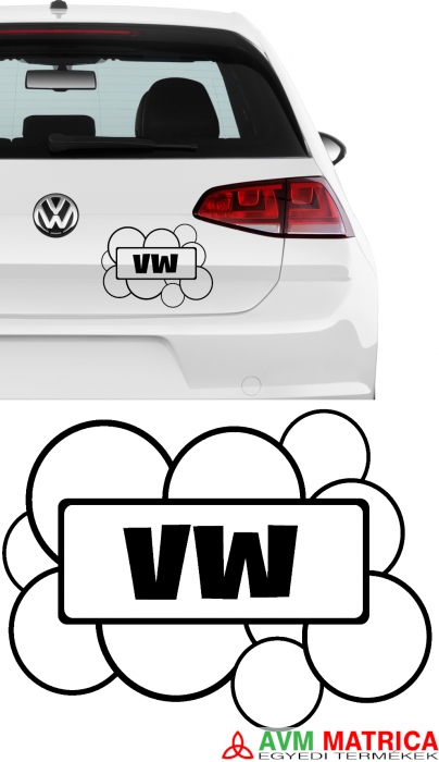 VW buborék matrica