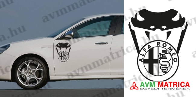 Alfa Romeo logó kígyófejjel matrica
