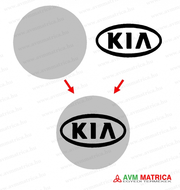 KIA felni közép matrica