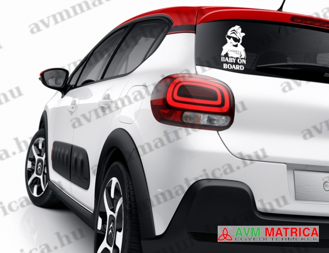 Citroen baby on board 2 matrica - csajos Citroen baby on board 2 matrica - csajos