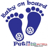 Volkswagen baby on board lábnyom autómatrica Volkswagen baby on board lábnyom autómatrica