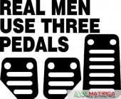 Real men use three pedals autómatrica Real men use three pedals autómatrica