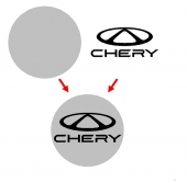 Chery felni közép matrica