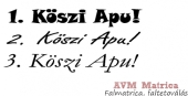 Köszi apu autó matrica Köszi apu autó matrica