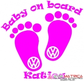 Volkswagen baby on board lábnyom autómatrica Volkswagen baby on board lábnyom autómatrica